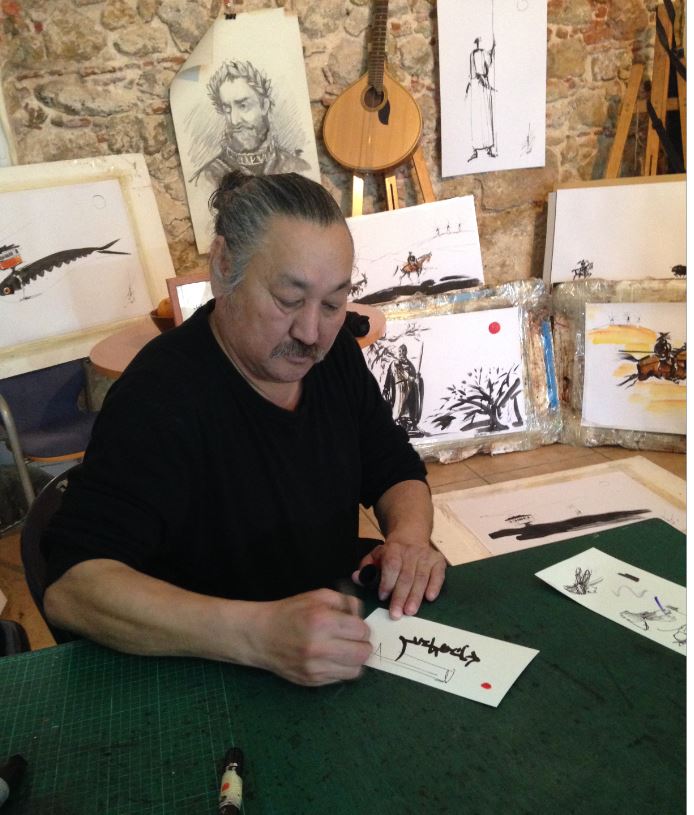 Rouslam Botiev working in his Alfama atelier