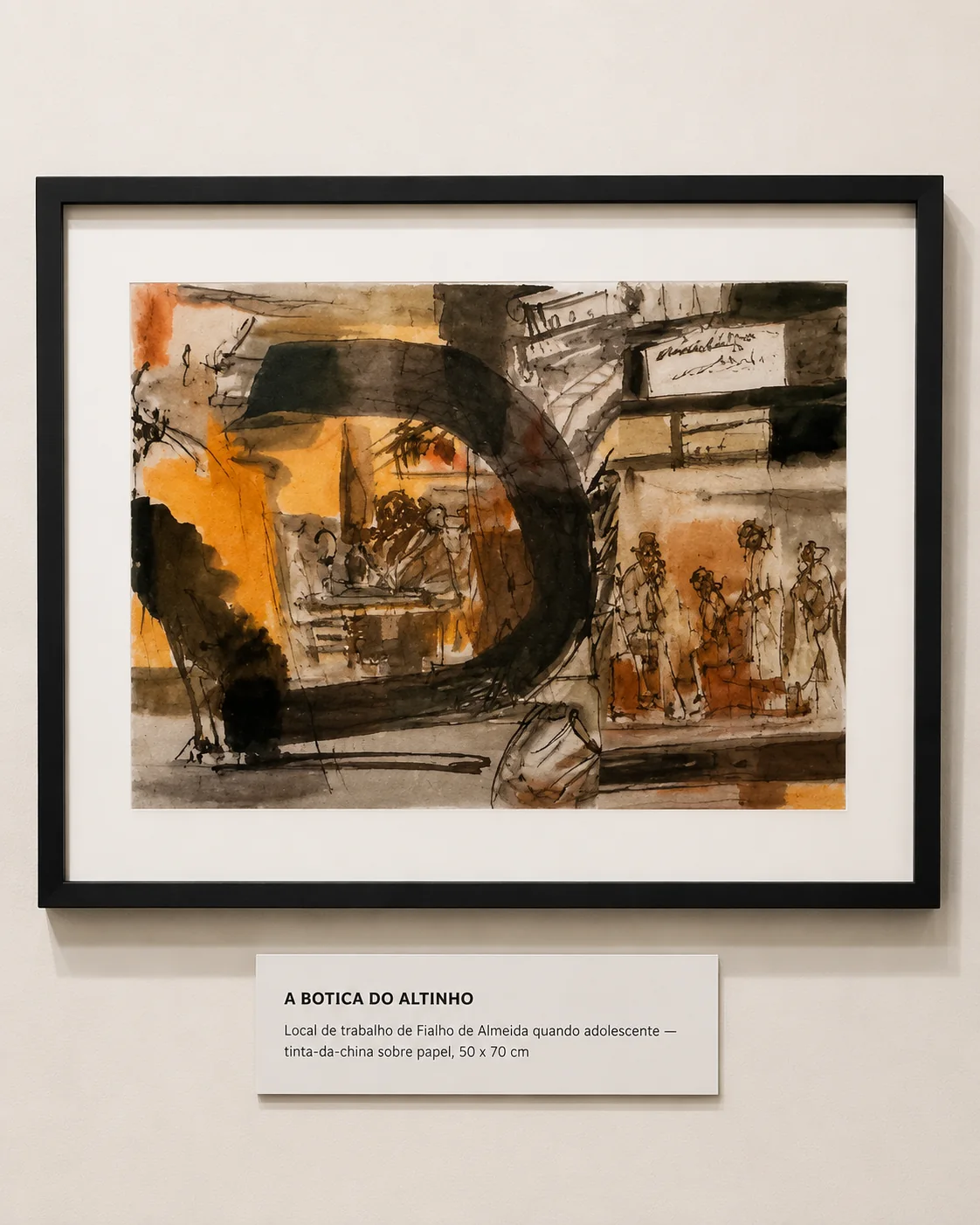 Lisbon and Alfama works shaped by Botiev’s daily surroundings, with Pessoa’s divided self appearing as a recurring presence.