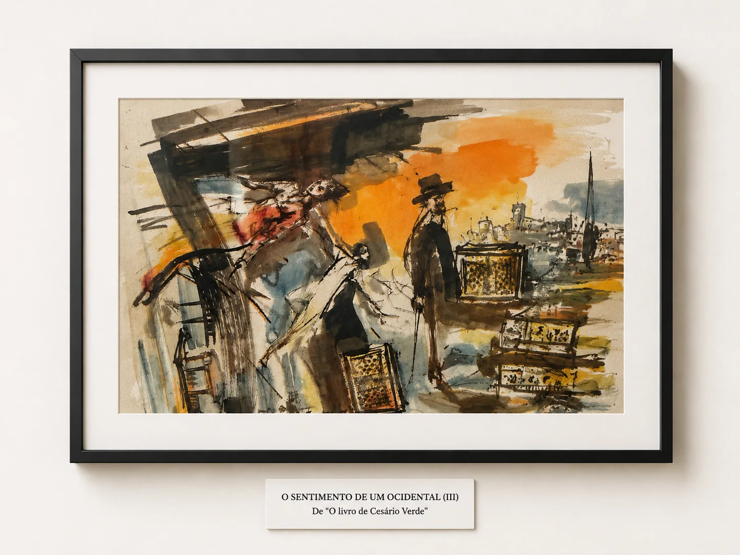 Lisbon and Alfama works shaped by Botiev’s daily surroundings, with Pessoa’s divided self appearing as a recurring presence.