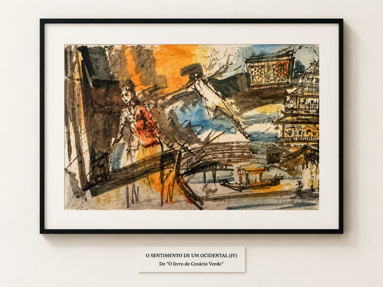 Lisbon and Alfama works shaped by Botiev’s daily surroundings, with Pessoa’s divided self appearing as a recurring presence.