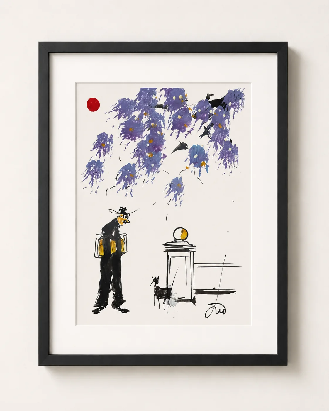 Featured purple blossom and figure work by Rouslam Botiev