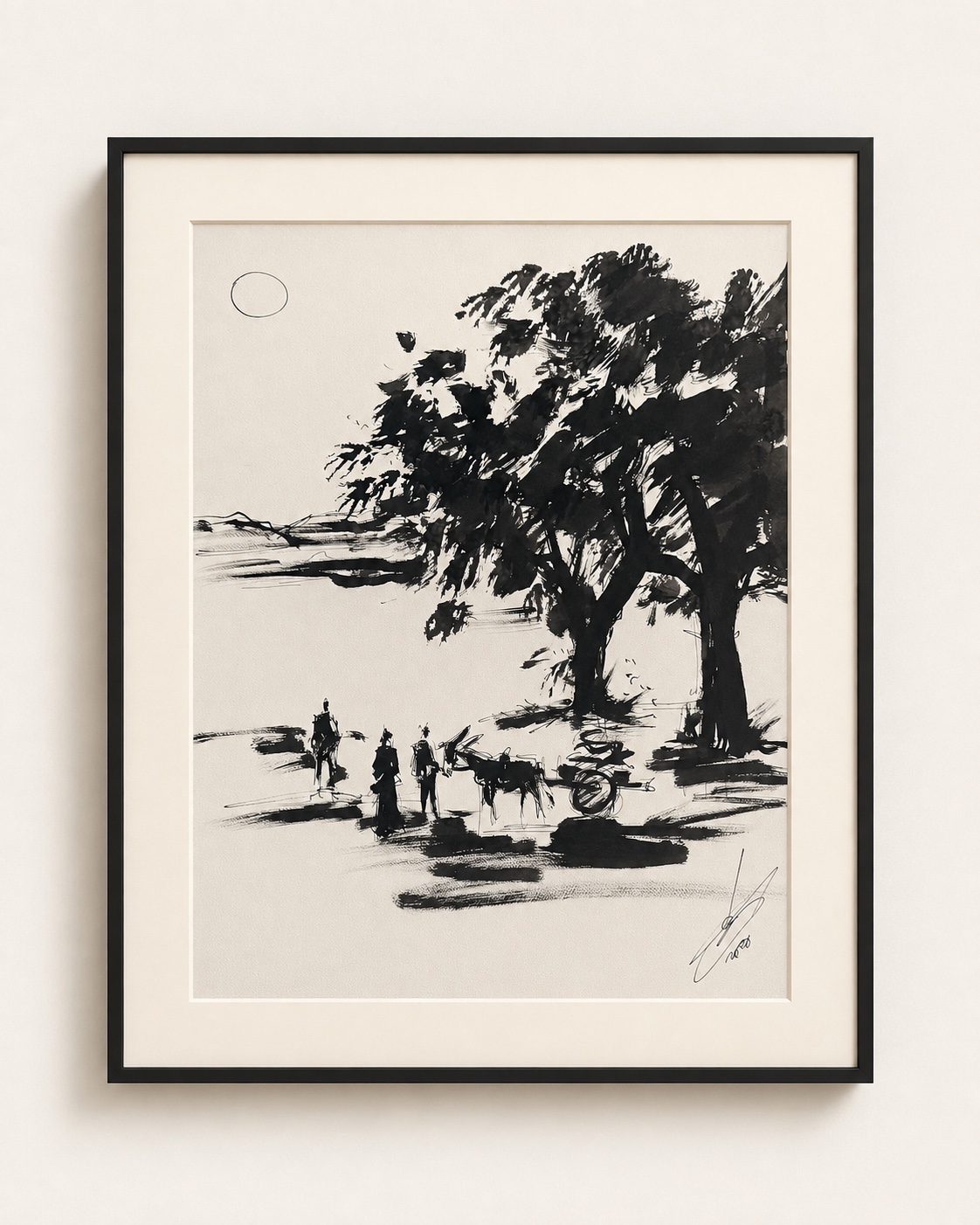 Under the Great Trees, Special Edition ink-and-wash work by Rouslam Botiev