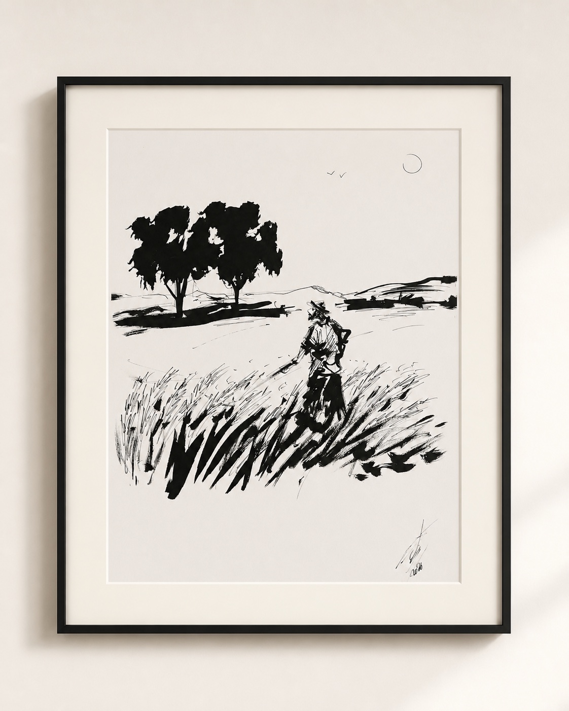 The Reaper, Special Edition ink-and-wash work by Rouslam Botiev