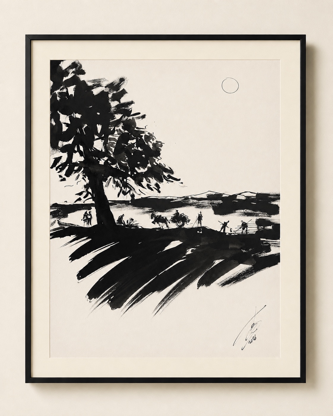 Road Across the Plain, Special Edition ink-and-wash work by Rouslam Botiev